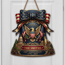 Load image into Gallery viewer, Personalized Eagle American Flag Wood Sign Custom Gift Idea