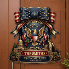Load image into Gallery viewer, Personalized Eagle American Flag Wood Sign Custom Gift Idea