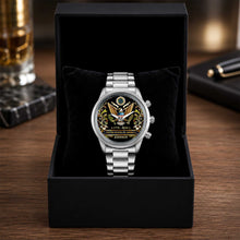 Load image into Gallery viewer, Personalized Black Men's Watch Custom Name Gift for Dad