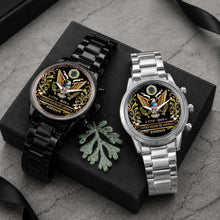 Load image into Gallery viewer, Personalized Black Men's Watch Custom Name Gift for Dad