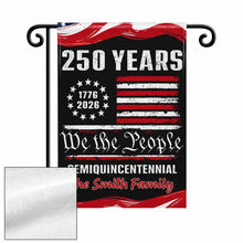 Load image into Gallery viewer, Personalized 4th of July Garden Flag Custom Family Name Gift