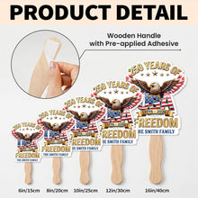 Load image into Gallery viewer, Personalized Custom Hand Fan USA Freedom Eagle Family Gift