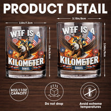 Load image into Gallery viewer, Personalized Whiskey Glass Custom Name Patriotic Eagle Gift for Dad