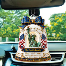 Load image into Gallery viewer, Personalized Acrylic Car Ornament USA Flag Gift for Family