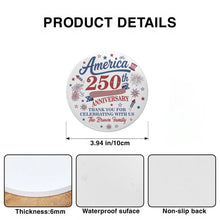 Load image into Gallery viewer, Personalized Ceramic Coaster Custom Name Fireworks Gift for Family