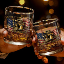 Load image into Gallery viewer, Personalized Whiskey Glass Custom Name Gift for Dad 4th of July