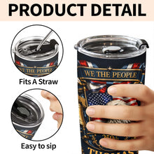Load image into Gallery viewer, Personalized 20oz Stainless Steel Tumbler American Flag Gift for Dad