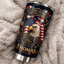 Load image into Gallery viewer, Personalized 20oz Stainless Steel Tumbler American Flag Gift for Dad