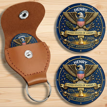 Load image into Gallery viewer, Personalized Pocket Hug Custom Token Gift for Dad USA Eagle