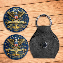 Load image into Gallery viewer, Personalized Pocket Hug Custom Token Gift for Dad USA Eagle