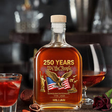 Load image into Gallery viewer, Personalized Whiskey Bottle with Eagle & USA Flag Gift for Dad