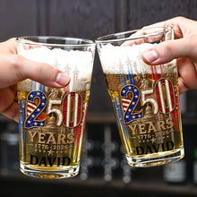 Load image into Gallery viewer, Personalized Beer Glass Custom Name Independence Day Gift