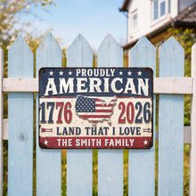 Load image into Gallery viewer, Personalized USA Map Metal Sign Custom Name Gift for Dad