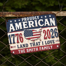 Load image into Gallery viewer, Personalized USA Map Metal Sign Custom Name Gift for Dad