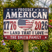 Load image into Gallery viewer, Personalized USA Map Metal Sign Custom Name Gift for Dad