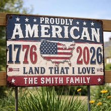 Load image into Gallery viewer, Personalized USA Map Metal Sign Custom Name Gift for Dad