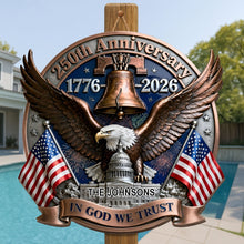 Load image into Gallery viewer, Personalized Eagle Liberty Bell Wood Sign Custom Decor Gift