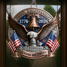 Load image into Gallery viewer, Personalized Eagle Liberty Bell Wood Sign Custom Decor Gift