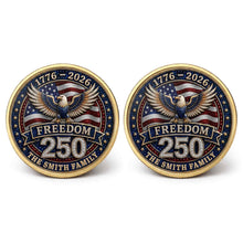 Load image into Gallery viewer, Personalized American Flag Commemorative Coin Gift for Dad