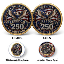 Load image into Gallery viewer, Personalized American Flag Commemorative Coin Gift for Dad