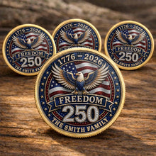 Load image into Gallery viewer, Personalized American Flag Commemorative Coin Gift for Dad
