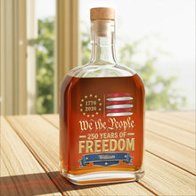 Load image into Gallery viewer, Personalized Whiskey Bottle Custom Name American Flag Gift for Dad