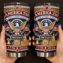 Load image into Gallery viewer, Personalized Stainless Steel Tumbler 4th of July Gift for Dad