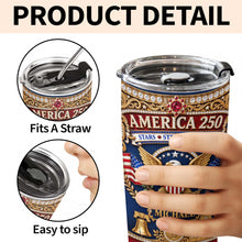 Load image into Gallery viewer, Personalized Stainless Steel Tumbler 4th of July Gift for Dad