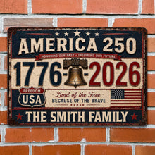 Load image into Gallery viewer, Personalized Metal Sign Custom Name Gift for 4th of July