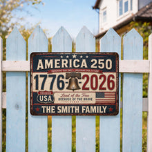 Load image into Gallery viewer, Personalized Metal Sign Custom Name Gift for 4th of July