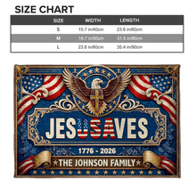 Load image into Gallery viewer, Personalized Jesus Saves Doormat Custom Family Name Gift