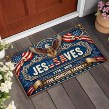 Load image into Gallery viewer, Personalized Jesus Saves Doormat Custom Family Name Gift