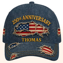 Load image into Gallery viewer, Personalized Classic Cap USA Flag Custom Name Gift for Dad