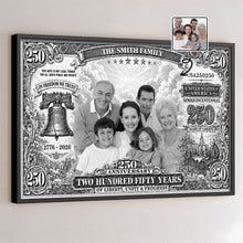 Load image into Gallery viewer, Personalized Custom Horizontal Poster 250 Years Liberty Bell Gift