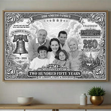 Load image into Gallery viewer, Personalized Custom Horizontal Poster 250 Years Liberty Bell Gift