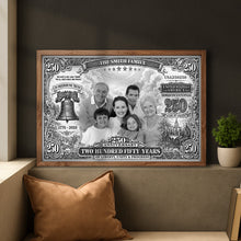 Load image into Gallery viewer, Personalized Custom Horizontal Poster 250 Years Liberty Bell Gift