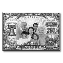 Load image into Gallery viewer, Personalized Custom Horizontal Poster 250 Years Liberty Bell Gift