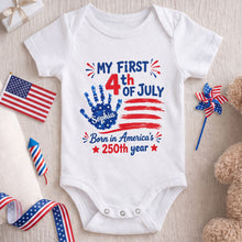 Load image into Gallery viewer, Personalized 4th of July Baby Onesie Custom Name Outfit for Family