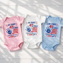 Load image into Gallery viewer, Personalized 4th of July Baby Onesie Custom Name Outfit for Family