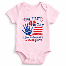 Load image into Gallery viewer, Personalized 4th of July Baby Onesie Custom Name Outfit for Family