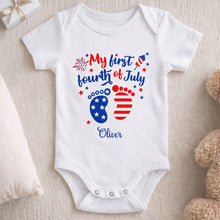 Load image into Gallery viewer, Personalized Baby Onesie Custom Name 4th of July Gift
