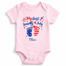 Load image into Gallery viewer, Personalized Baby Onesie Custom Name 4th of July Gift