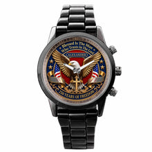 Load image into Gallery viewer, Personalized Men's Watch Custom Name Eagle Christian Gift for Him