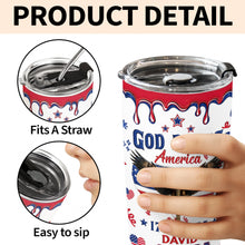 Load image into Gallery viewer, Personalized 20oz Stainless Steel Tumbler Custom Eagle USA Gift for Dad