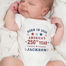 Load image into Gallery viewer, Personalized Custom Baby Onesie Custom Name 4th of July Gift