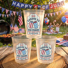 Load image into Gallery viewer, Personalized Frosted Cups Custom Family Name 4th of July Gift