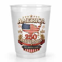 Load image into Gallery viewer, Personalized Frosted Cups American Flag Family Gift Idea