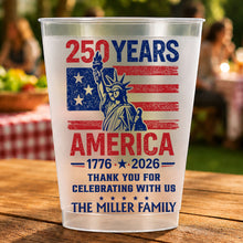 Load image into Gallery viewer, Personalized Frosted Cups American Flag 4th of July Gift Idea