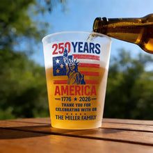 Load image into Gallery viewer, Personalized Frosted Cups American Flag 4th of July Gift Idea