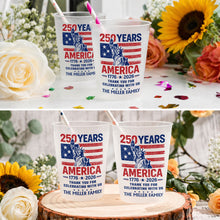 Load image into Gallery viewer, Personalized Frosted Cups American Flag 4th of July Gift Idea